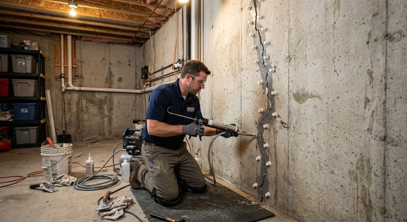 Basement Crack Repair in Southern Pines, NC
