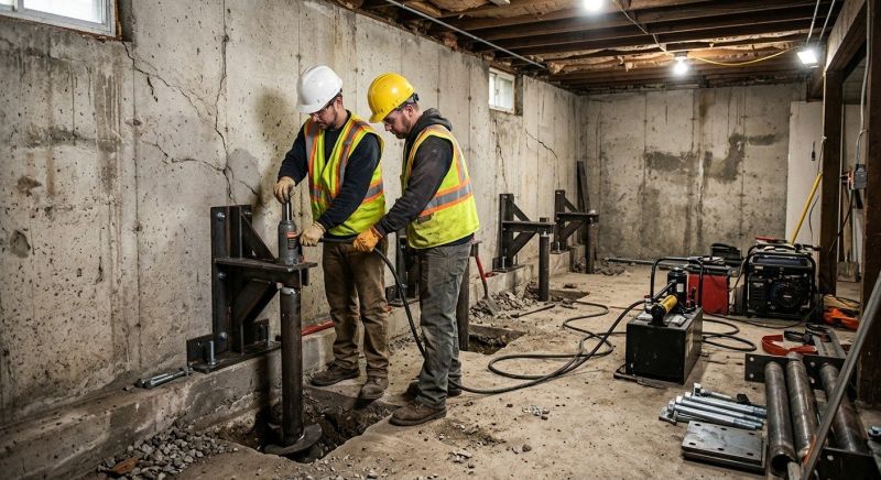 Basement Stabilization in Southern Pines, NC