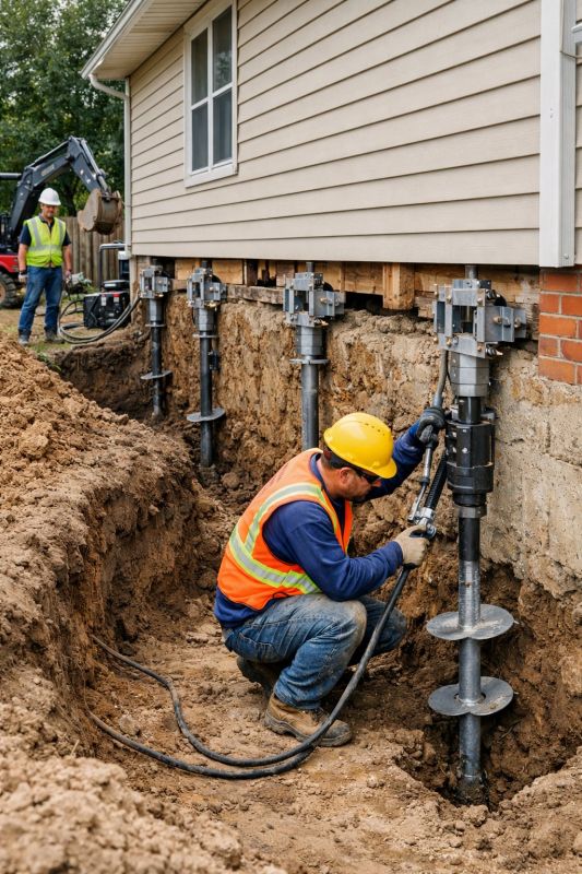 Sinking Foundation Lifting in Southern Pines, NC