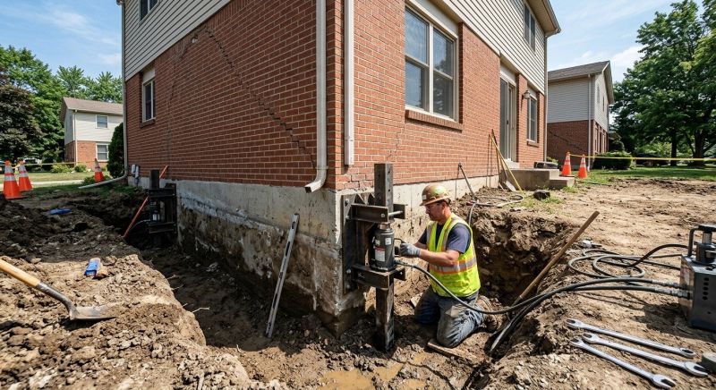 Sinking Foundation Repair in Sanford, NC